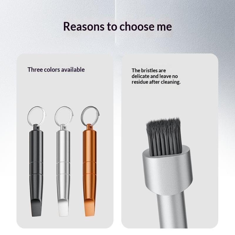 Sim Card Tool - อะแดปเตอร์อเนกประสงค์แบบพกพา พร้อมเข็มจิ้มถาดซิมการ์ดและแปรงทำความสะอาด สำหรับเปิดซิมในโทรศัพท์ อุปกรณ์เสริม