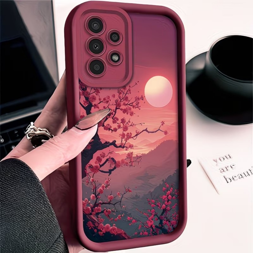 Phone Accessories Red - ซันเซ็ท เมาน์เทน พีค แอนตี้-ฟอล เรดเคสโทรศัพท์สำหรับซัมซุงกาแล็กซี่ S26