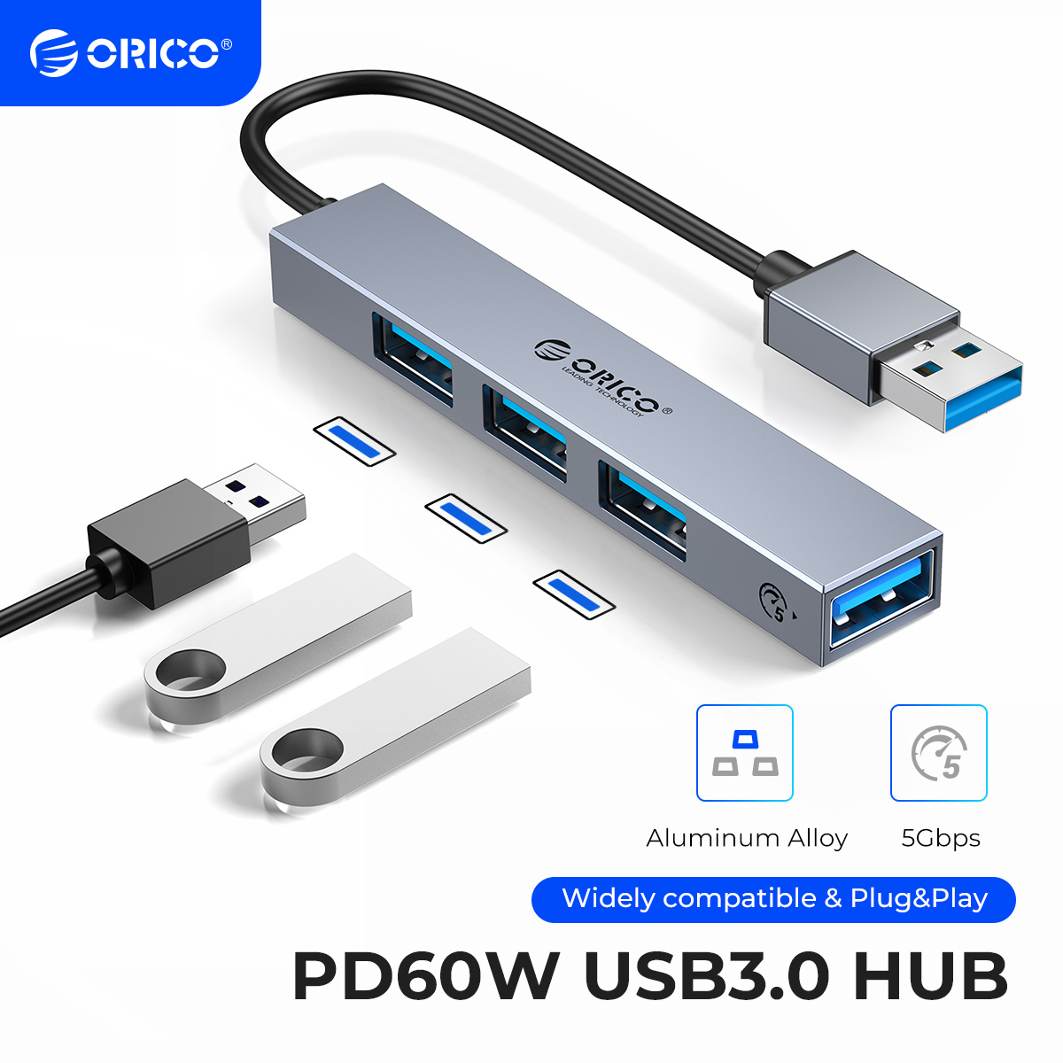 Usb C Hub - ORICO อลูมิเนียมประเภท C USB 3.0 HUB