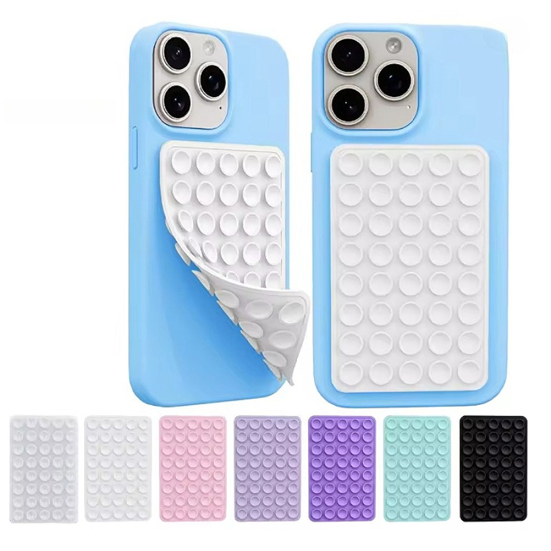Phone Accessories Video - ที่ยึดโทรศัพท์แบบซิลิโคนดูดติดสองด้าน, ที่ยึดเคสแบบดูดติดแน่น, อุปกรณ์เสริมแบบแฮนด์ฟรีสำหรับวิดีโอ Tiktok และเซลฟี่