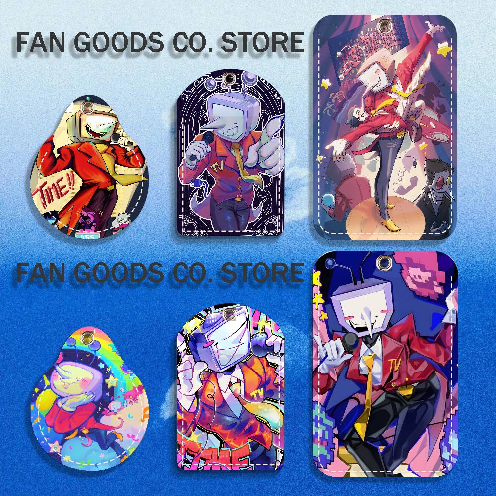 Airtag Holder Case - ที่ใส่บัตรหนัง PU ลาย D-Deltarune Tenna พร้อมพวงกุญแจ