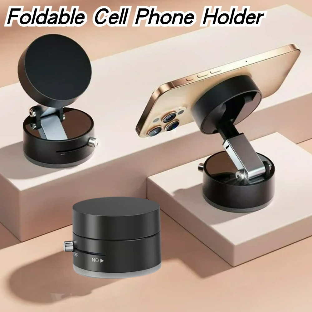 Quirky Phone Accessories - ที่วางสูญญากาศแม่เหล็กประสิทธิภาพสูงขาตั้งโทรศัพท์สากลแบบพับได้สําหรับรถเดสก์ท็อปห้องน้ําอุปกรณ์กีฬากลางแจ้ง