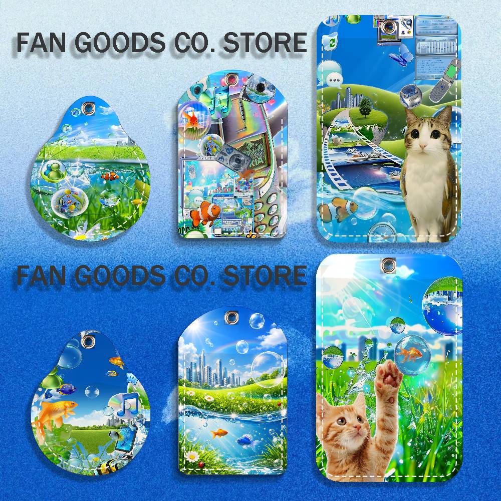 Airtag Holder Case - ที่ใส่บัตรหนัง PU ยี่ห้อ Frutiger Aero Art