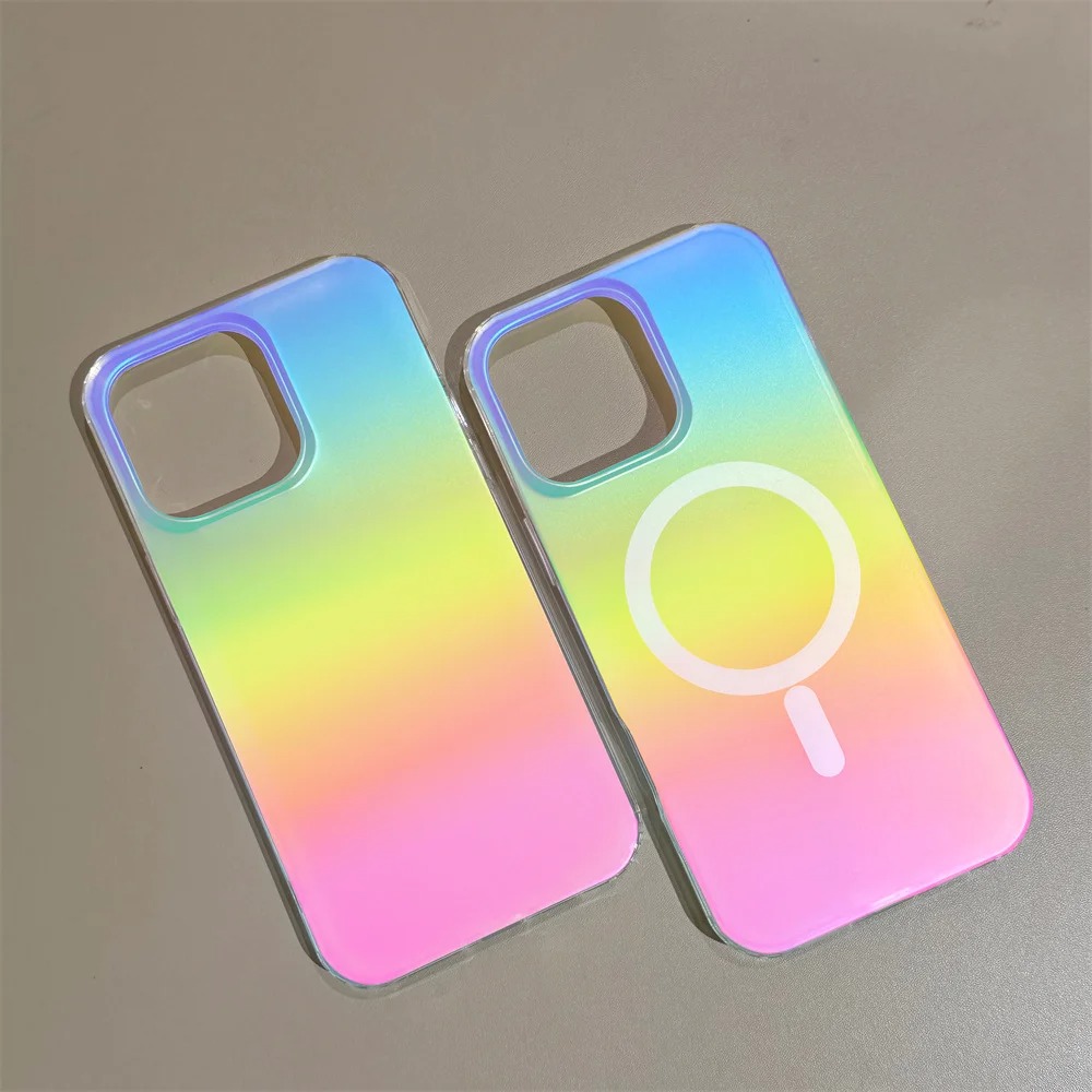 Phone Accessories And Cases - เคสไล่สีรุ้งแบบเลเซอร์ฟรอสต์ สำหรับ iPhone 17 16 Pro