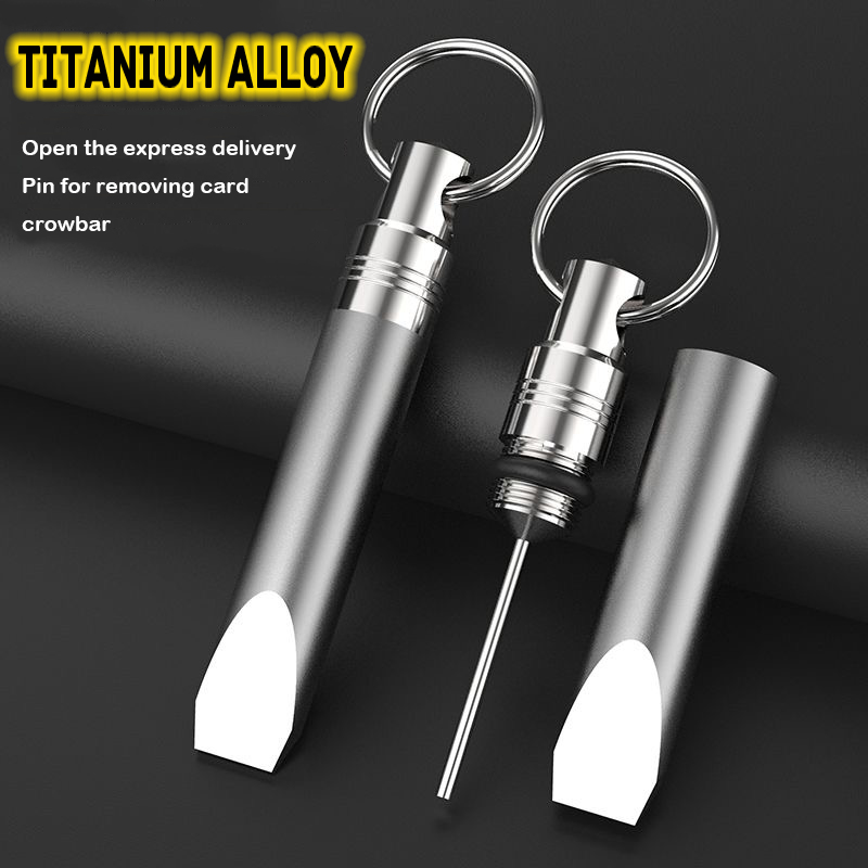 Sim Card Tool - ไทเทเนียมขนาดเล็ก Crowbar จี้ Universal โทรศัพท์มือถือการ์ดเข็ม Key
