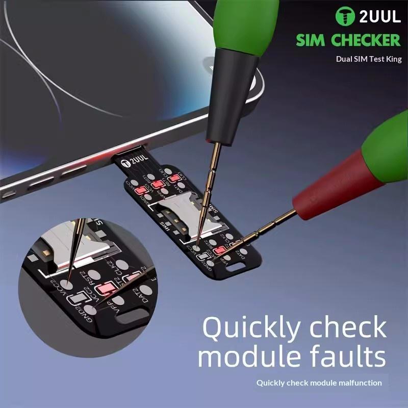 Sim Card Tool - เครื่องตรวจสอบซิมการ์ด 2UUL แบบสองซิม พร้อมไฟ LED ตรวจจับรวดเร็ว