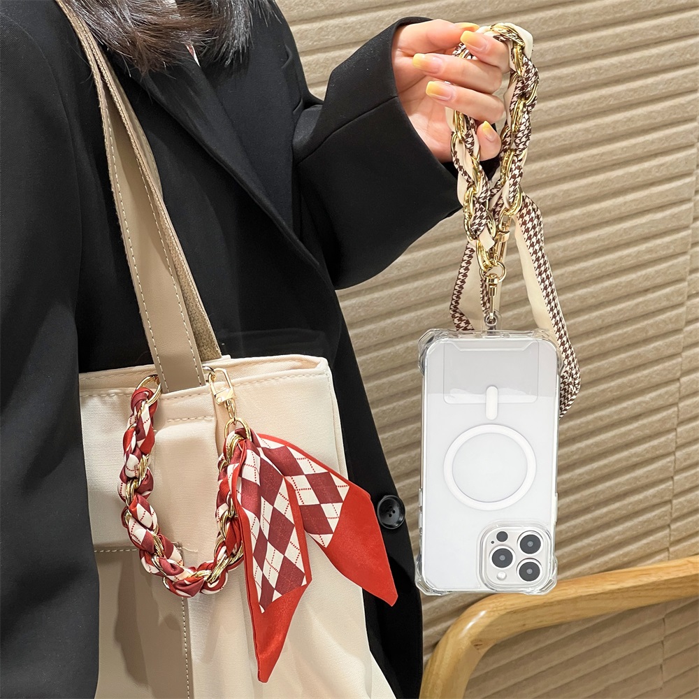 Phone Accessories And Cases - สายคล้องโทรศัพท์มือถือแบบสั้น ผ้าไหมอเนกประสงค์ สายคล้องข้อมือ สายคล้องกระเป๋า สายคล้องจี้ สายคล้องเคสมือถือ