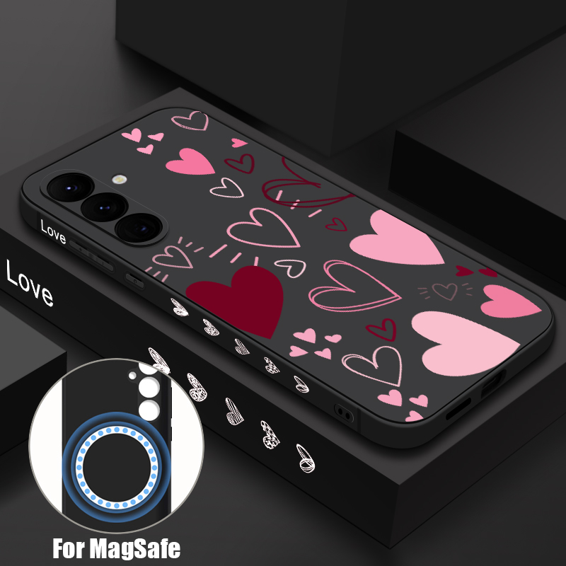 Phone Accessories Red - เคสโทรศัพท์แบบนิ่ม TPU แม่เหล็ก สำหรับ Samsung Galaxy