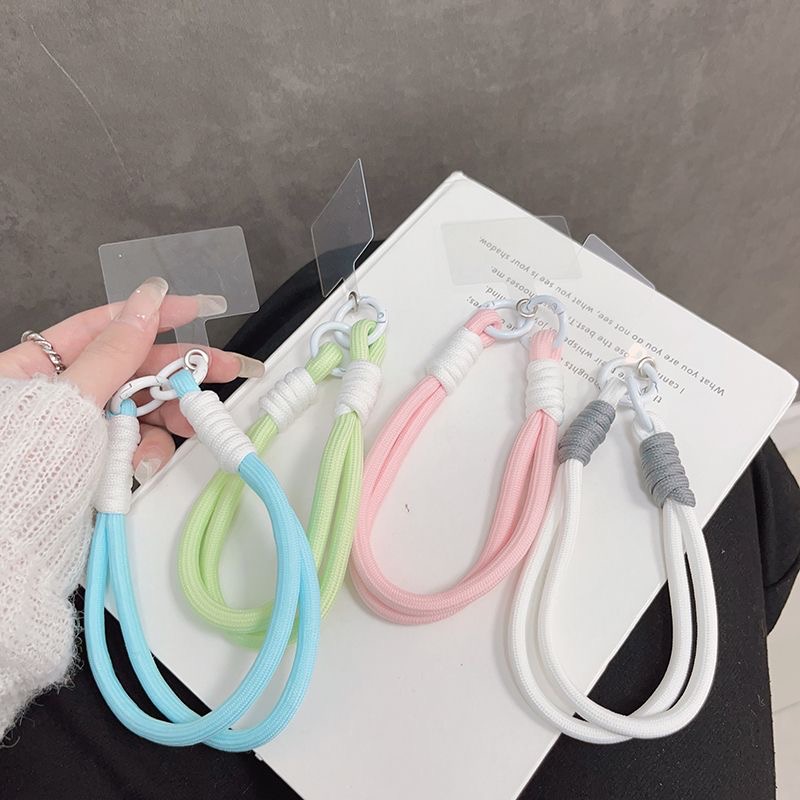 Phone Accessories And Cases - สายคล้องมือถือแบบสั้น สายคล้องข้อมือหลากสี ใช้ได้กับโทรศัพท์มือถือทุกรุ่น อุปกรณ์เสริมเคสมือถือ ป้องกันการสูญหาย พร้อมพวงกุญแจ