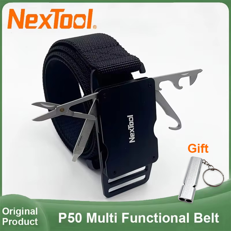 Sim Card Tool - NexTool อัพเกรด P50 เข็มขัดอเนกประสงค์เครื่องมือผู้ชายเอว BUCKLE Multitool