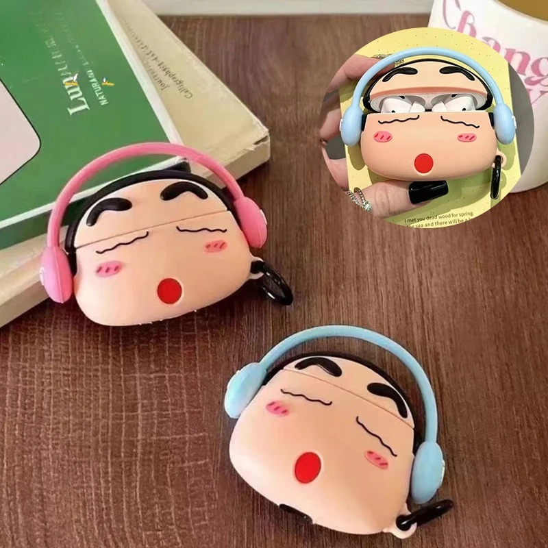 Airpod Case Cover - เคสลายเครยอนชินจังสำหรับ Apple AirPods 1 2 3