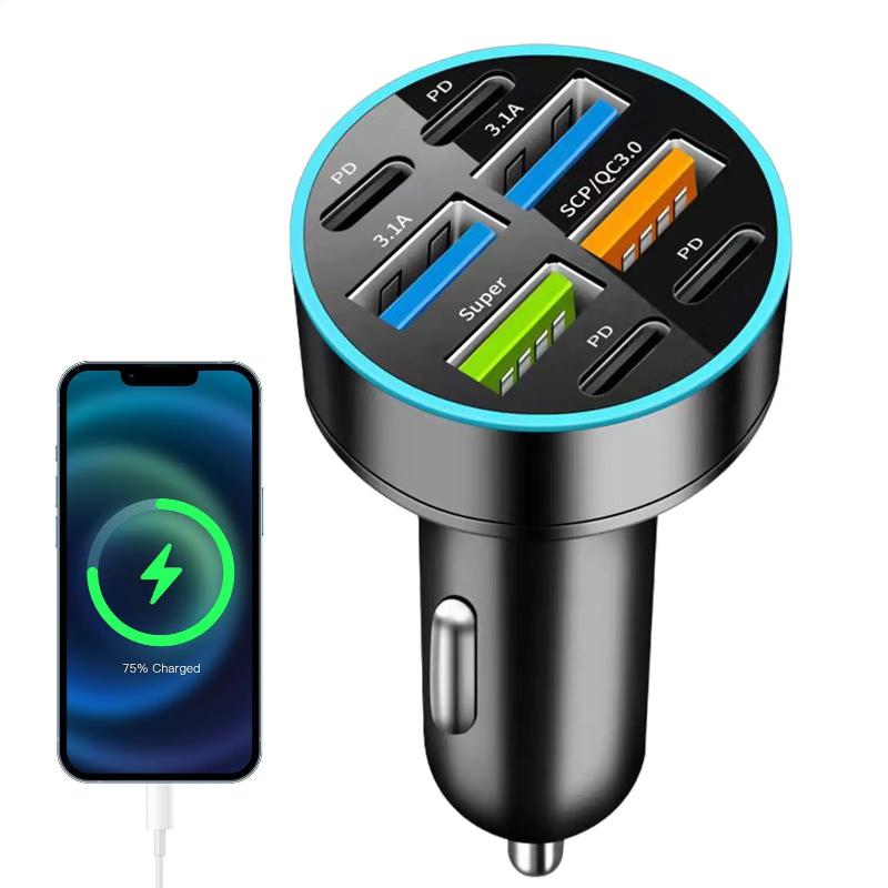 8 พอร์ต USB C ที่ชาร์จในรถยนต์ - Usb C Hub บทวิจารณ์และราคา