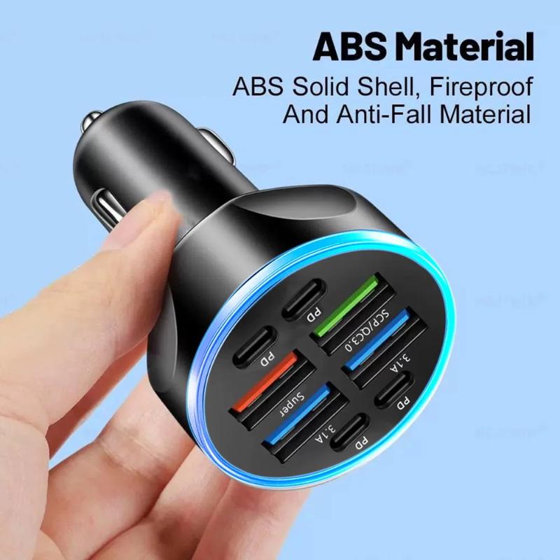 8 พอร์ต USB C ที่ชาร์จในรถยนต์ - Usb C Hub บทวิจารณ์และราคา