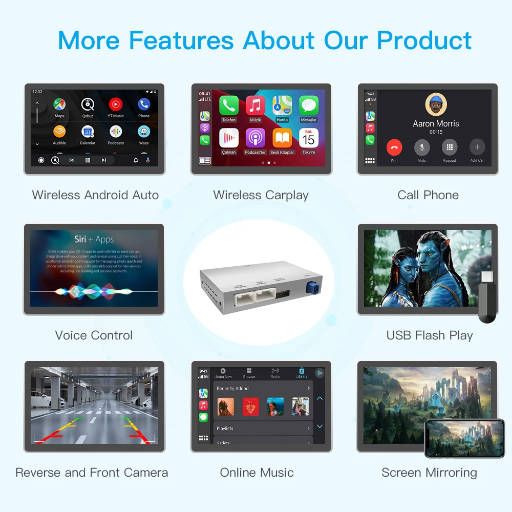 AUTOABC ใหม่ Wireless CarPlay  - Phone Accessories Video บทวิจารณ์และราคา