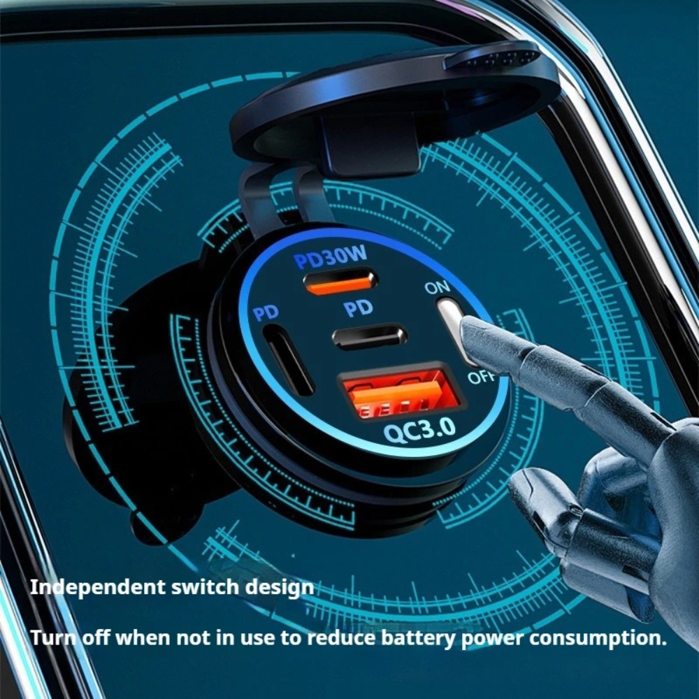 83W PD QC3.0 4-Port Car Charge - Usb C Hub บทวิจารณ์และราคา