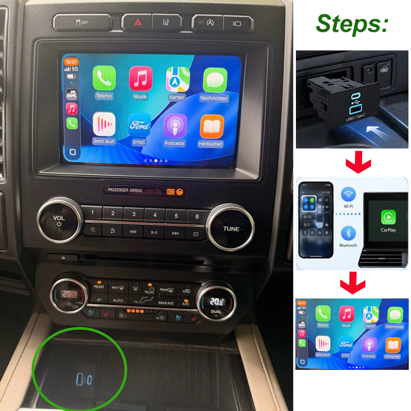 ฮับ USB ไร้สาย Carplay สำหรับ  - Usb C Hub บทวิจารณ์และราคา