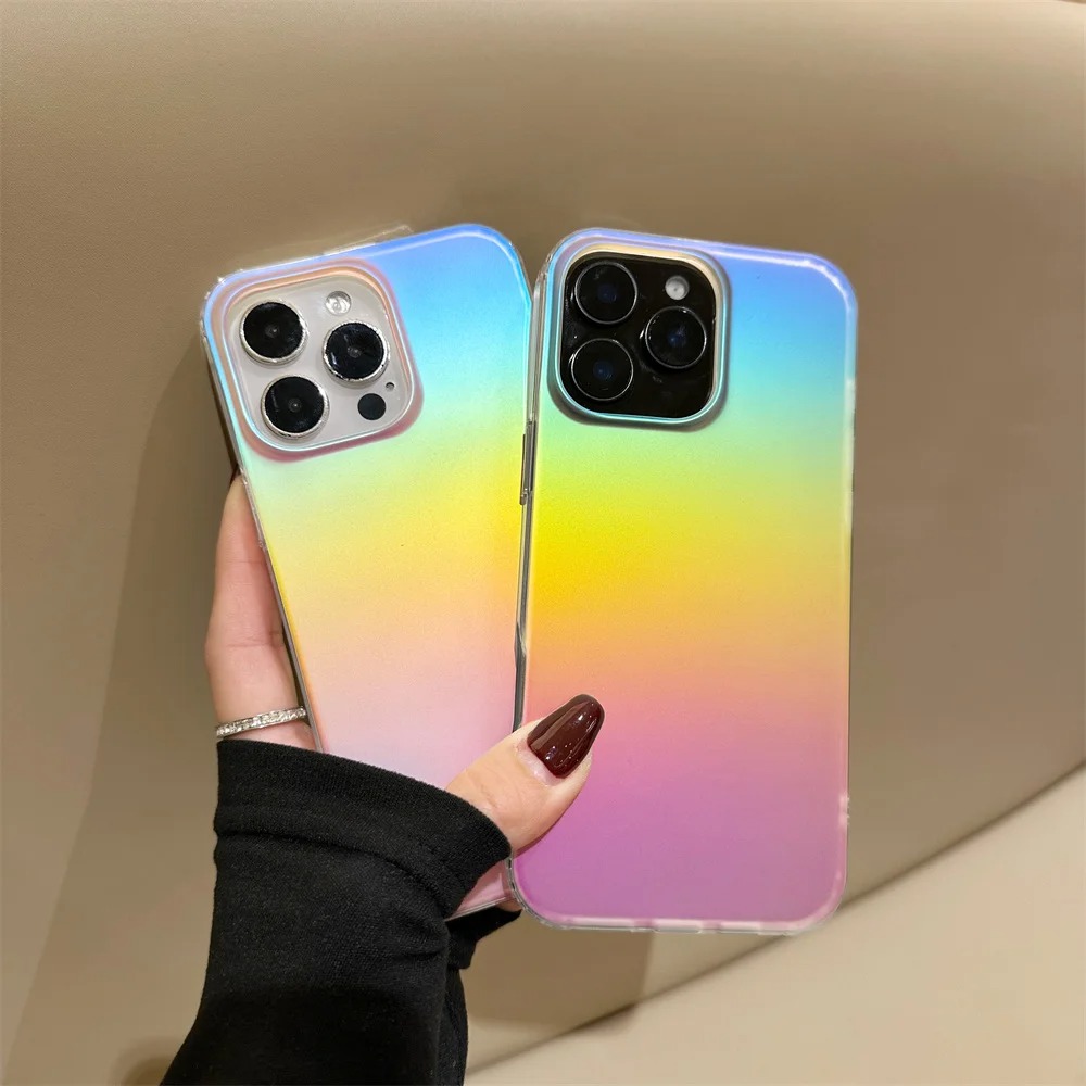 เคสไล่สีรุ้งแบบเลเซอร์ฟรอสต์ ส - Phone Accessories And Cases บทวิจารณ์และราคา