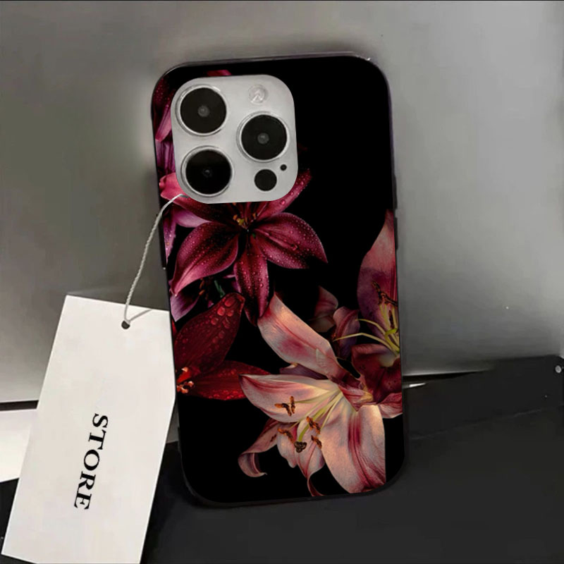 เคสโทรศัพท์ลายดอกลิลลี่สีแดงสุ - Phone Accessories Red บทวิจารณ์และราคา