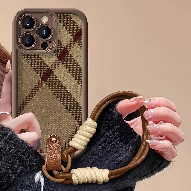 สายคล้องคอสีน้ำตาลลายทาง พร้อม - Lanyard Phone Strap บทวิจารณ์และราคา