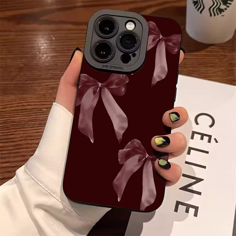 เคสโทรศัพท์ลายโบว์สีไวน์แดง สำ - Phone Accessories Red บทวิจารณ์และราคา