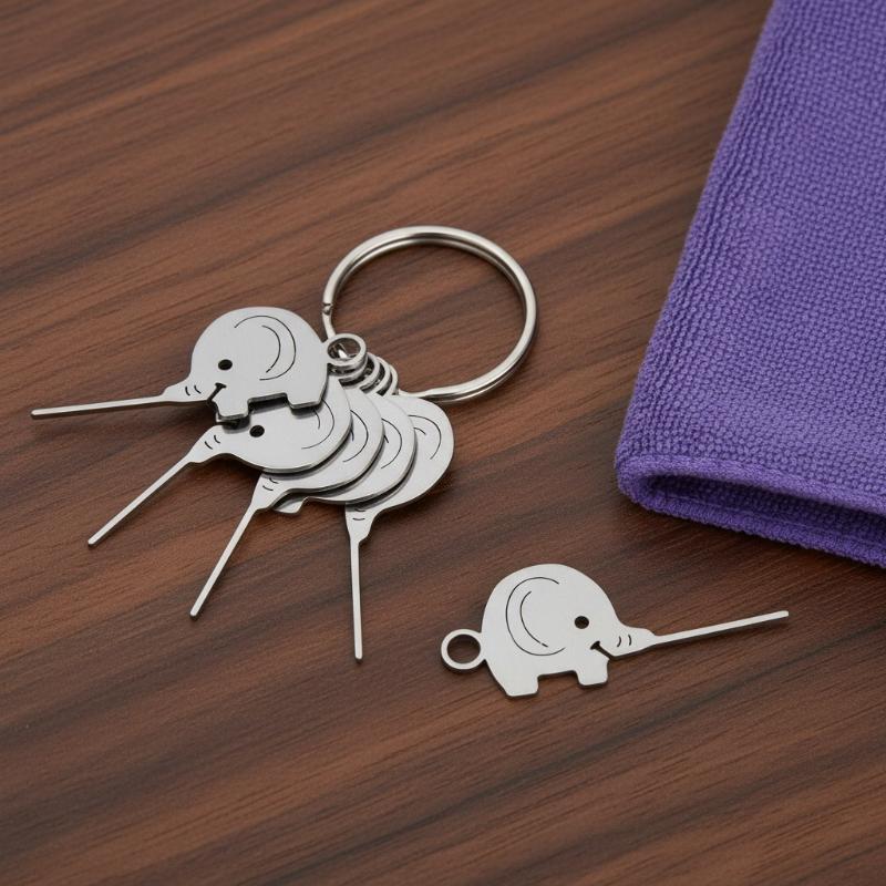 พวงกุญแจรูปช้างน่ารัก พร้อมเข็ - Sim Card Tool บทวิจารณ์และราคา