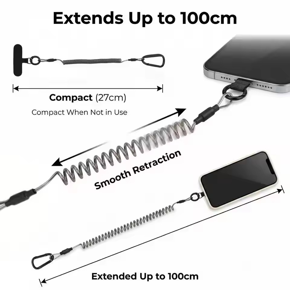สายคล้องโทรศัพท์แบบยืดหดได้ ป้ - Lanyard Phone Strap บทวิจารณ์และราคา
