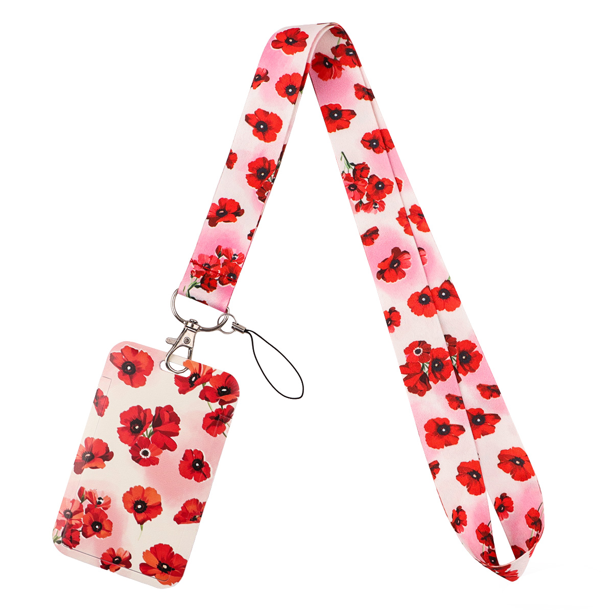 สายคล้องคอสีชมพูเชอร์รี่สุดฮิต - Phone Accessories Red บทวิจารณ์และราคา