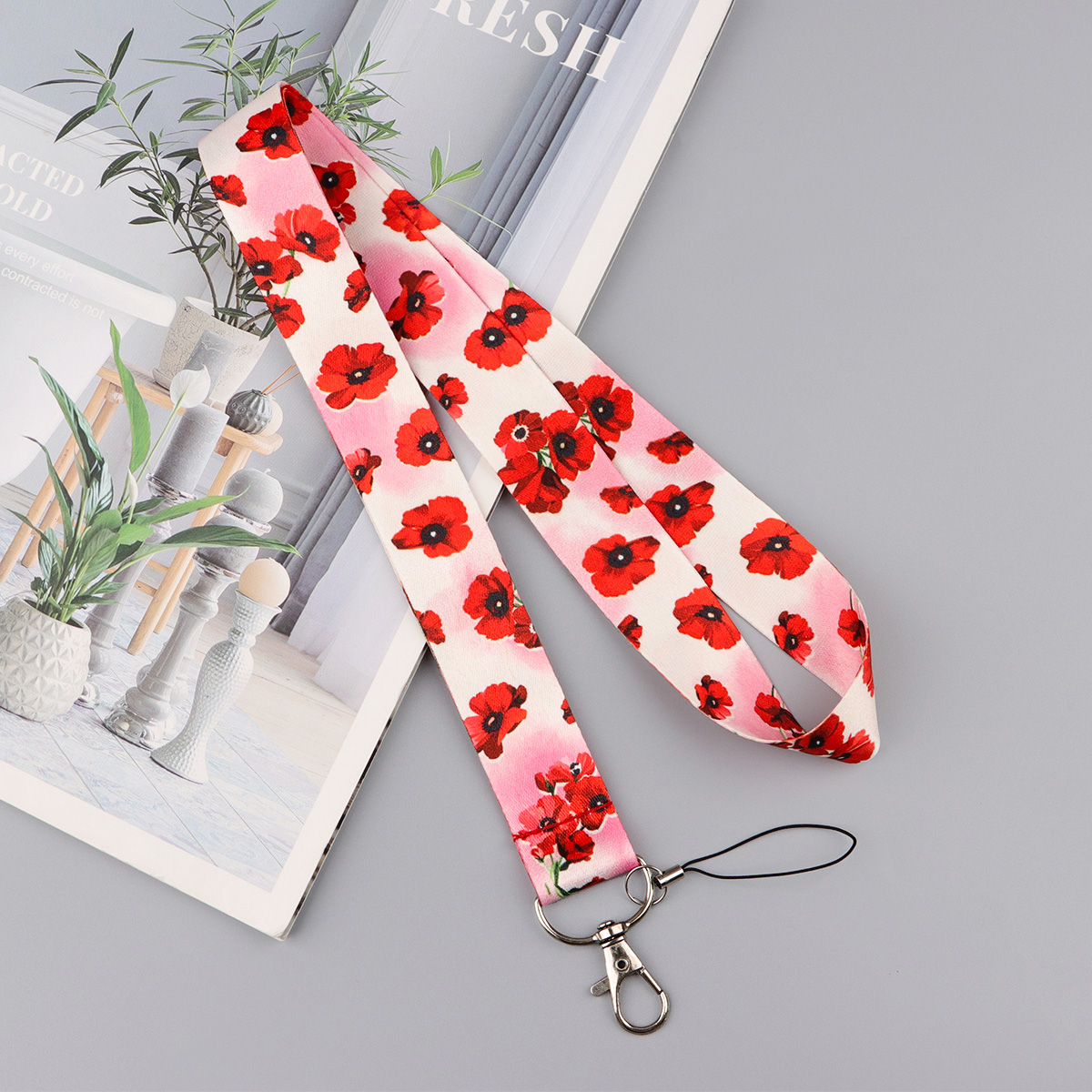 สายคล้องคอสีชมพูเชอร์รี่สุดฮิต - Phone Accessories Red บทวิจารณ์และราคา